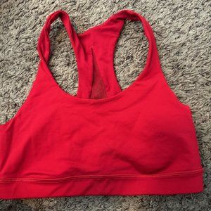Red lululemon sports bra